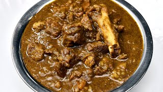 Mutton Curry Recipe Easy Mutton Gravy in Pressure Cooker [upl. by Miquela281]