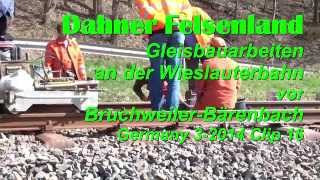 Gleisbettreperaturarbeiten im Dahner Felsenland Germany auf der Wieslauterbahn T16 [upl. by Eelatsyrc]