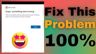 There is a problem with your Microsoft account To fix this sign in to accountlivecom from browser [upl. by Benny]
