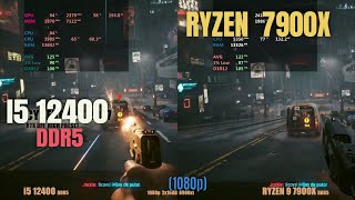 i5 12400 ddr5 vs ryzen 7900x gaming [upl. by Ahsilrac239]