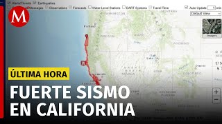 Sismo de magnitud 73 sacude California EU emiten alerta de tsunami [upl. by Aztinad]