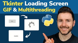 Python Tkinter LoadingSplash Screen Using a GIF amp Multithreading to Run a Task in Background [upl. by Couture]