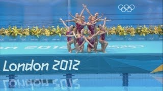 Synchronized Swimming Teams Technical Routine  London 2012 Olympics [upl. by Kenward918]