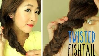 Hairstyle for School Twisted Fishtail Braid [upl. by Ahsilrae470]