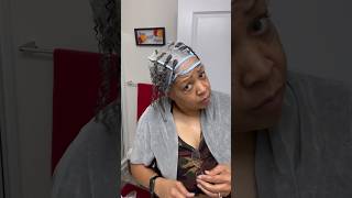 Highlights On Natural Curly Hair At Home No bleach Using Cap over50 haircolor [upl. by Theresa]