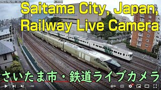 【フリー動画】さいたま市鉄道ライブカメラ（東北本線と武蔵野線分岐点）Saitama City Japan Railway Live Camera・185系・四季島・E235系配給など [upl. by Carmela]