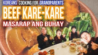 Cooking 18 Koreans cooking Beef KareKare for grandpa  Mukbang  Masarap ang buhay [upl. by Notna]