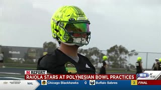 Dylan Raiola Stars at Polynesian Bowl Practices [upl. by Saber]