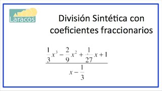 Division sintetica con coeficientes fraccionarios [upl. by Yelyac]