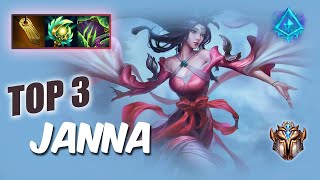 Wild Rift JANNA TOP 3  S11 RUSH Challenger ranked game  build [upl. by Naillil404]