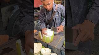 Amazing Cambodian Coconut Cutting Skills  Fruit Cutting Skills [upl. by Nosneb]