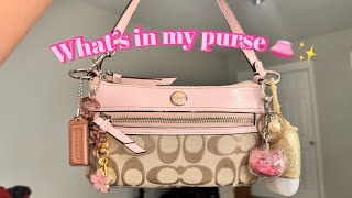 What’s in my purse  Vintage Coach Purse [upl. by Esertal]