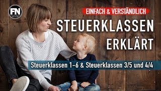 Steuerklassen einfach erklärt  Steuerklassen 1 bis 6 und Steuerklassen 3 und 5 sinnvoll [upl. by Ronnica]