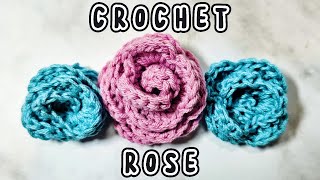 How to Crochet a Rose Applique for Beginners [upl. by Onilatac]