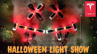 Halloween Tesla Light Show 22 Tesla Formation 🎃 [upl. by Nolahp]