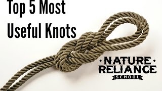 Top Five Useful Knots for camping survival hiking and more [upl. by Machos]