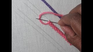 Three basic hand embroidery design for beginners  Basic embroidery stitches [upl. by Athalee]