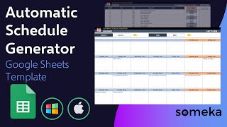 Automatic Schedule Generator Google Sheets Template  Track your Task List in Calendar [upl. by Naiviv758]