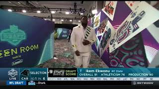 Panthers Select Ikem Ekwonu With The 6th Pick  2022 NFL Draft [upl. by Coniah]