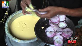 ONION BAJJI  ONION BADA  Rajahmundry Street Foods  ANDHRA STREET FOOD [upl. by Atirys]