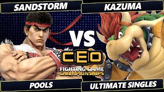 CEO 2024  Sandstorm Ryu Ken Vs Kazuma Bowser Smash Ultimate  SSBU [upl. by Antons]