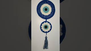 Evil eye crochet wall hanging 🧿🧶 crochet crochetwallhanging evileye crochethomedecor handmade [upl. by Canon428]