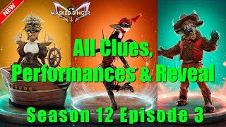 All Clues Performances amp Reveal  Masked Singer Season 12 Episode 3 [upl. by Borras]