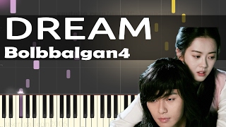 Hwarang OST Bolbbalgan4 볼빨간사춘기  Dream 드림  Piano Tutorial Slow [upl. by Ahsieyn8]