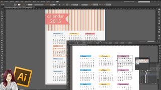 Tutorial illustrator Editar y personalizar un calendario [upl. by Ellennahs314]