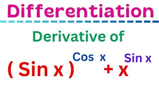 Derivative of Sin xCos x  xSin x  logarithmic differentiation EAG [upl. by Lianne650]