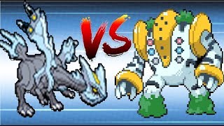 Pokemon Kyurem amp Zekrom amp Reshiram vs Regigigas amp Regirock amp Registeel amp Regice [upl. by Llerahs]