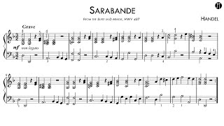 George Frideric Handel  Sarabande ScoreVideo [upl. by Lilac]