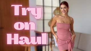 Transparent Summer Dresses  Mila Try On Haul [upl. by Rossy673]