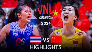 🇹🇭 THAILAND vs CHINA 🇨🇳  Highlights  Womens VNL 2024 [upl. by Charleton609]