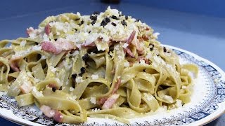 23 COCINA CONMIGO TALLARINES A LA CARBONARA CON TRUFA [upl. by Lledal]