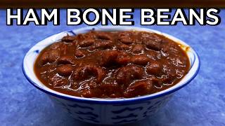 The BEST Way To Use Leftover Ham Bones  Ham Bone Beans [upl. by Bobbye]