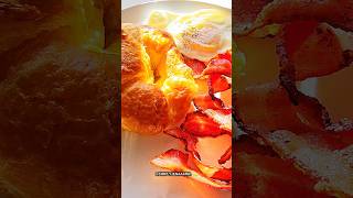 Croissant With Bacon And Eggs Shorts Foods Meals Foodie Breakfast SimplyJenaASMR [upl. by Waiter799]