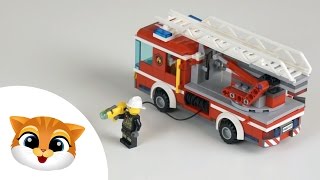 Lego City  Wóz strażacki z drabiną 60107  Dziecko TV [upl. by Kort]