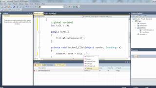 Programmering C Windows forms textbox del 2 global variabel och konverteringavi [upl. by Acinorev]