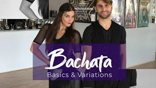 How to dance Bachata  Basic Turns Hammerlock Cuddle  School Figures [upl. by Gerita511]