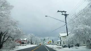 Snowy Winter drive from Masonville NY to Sidney NY [upl. by Itsim]