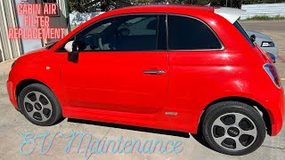 EV Maintenance Changing the Cabin Air Filter on the Fiat 500e [upl. by Casady]