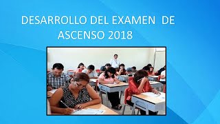 DESARROLLO DE EXAMEN DE ASCENSO 2018 PARTE I [upl. by Norry]