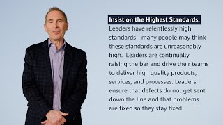 quotInsist on the Highest Standardsquot Leadership Principle Explained by Amazon CEO Andy Jassy [upl. by Gerardo755]