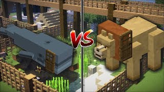 Minecraft WHALE HOUSE VS LION HOUSE  BUILD YOUR OWN HOUSE AND SURVIVE IN IT Minecraft Mods [upl. by Hilleary]