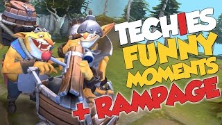 DotA 2  Techies Funny Moments  RAMPAGE amp Monthly Giveaway [upl. by Ynogoham]