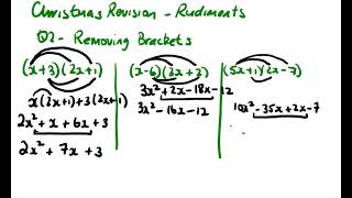 Removing Brackets Q2 Christmas Revision [upl. by Welles840]