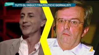 Tutti gli insulti tra politici e giornalisti [upl. by Shoifet]