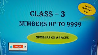 Class 3 Maths Numbers upto 9999  Numbers on Abacus  CBSE  ICSE viral education cbse [upl. by Anyt]