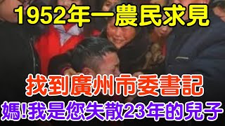 1952年，一農民找到廣州市委書記：媽，我是您失散23年的兒子大案紀實 刑事案件 案件解說真實案件 [upl. by Doowron]